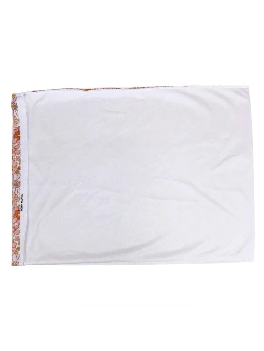 (RA) Minky Couture Pillowcase Boho Floral Retro 70s Pink Orange Ultra Plush NWOT
